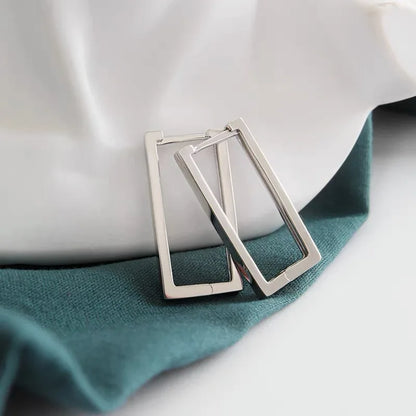 Earrings for Women Chic Geometric Hoop Earrings for Women, Square Rectangle Huggie, Minimalist Ear Jewelry