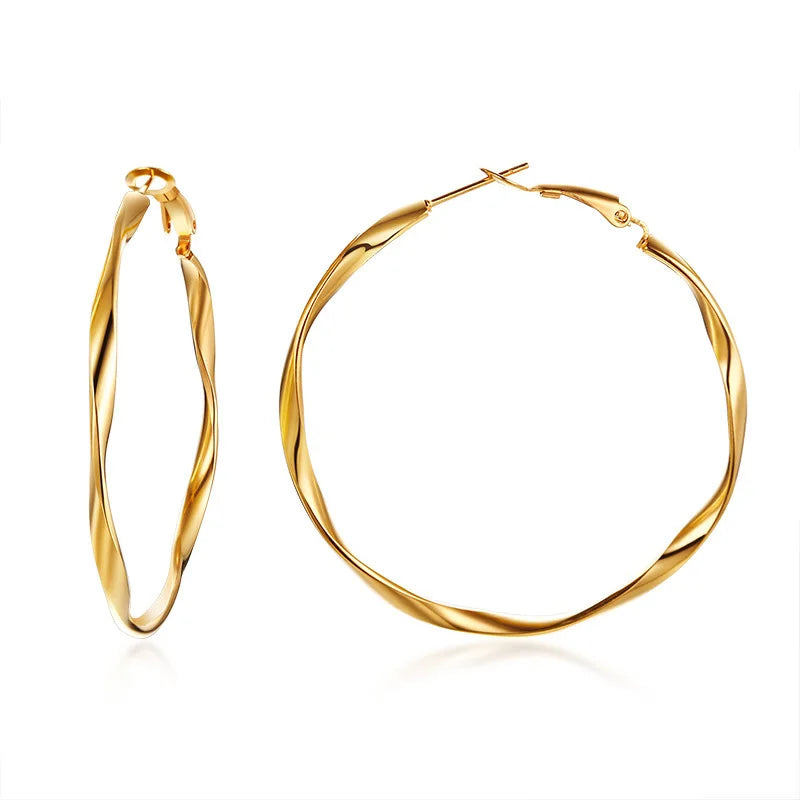 Earrings for Women Large Hoop Earing Stainless Steel Circle Earrings Female Jewelry