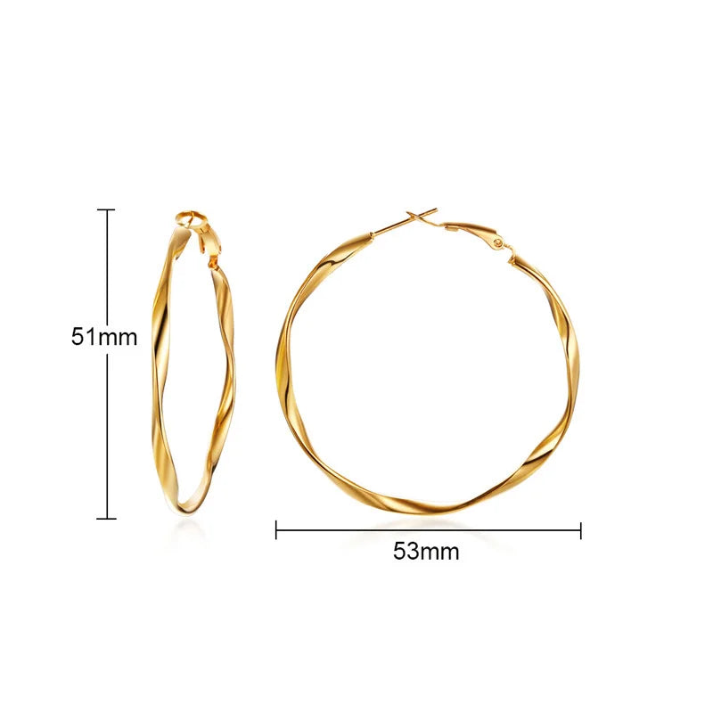 Earrings for Women Large Hoop Earing Stainless Steel Circle Earrings Female Jewelry