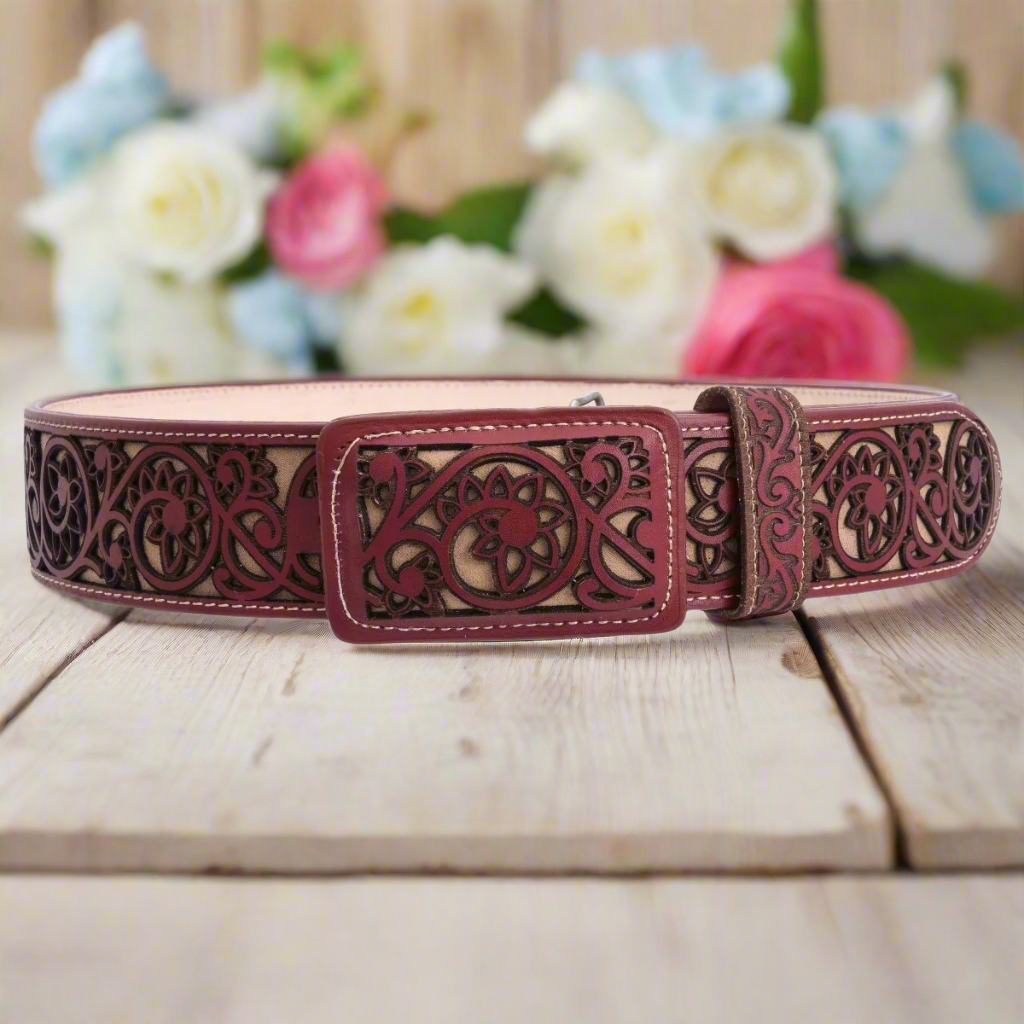 Leather Belt NA-WD1568-1521 Cinturon de Piel