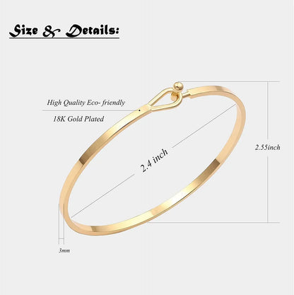 Titanium Steel Bracelet for Women Simple Delicate Thin Cuff Bangle Bracelet for women