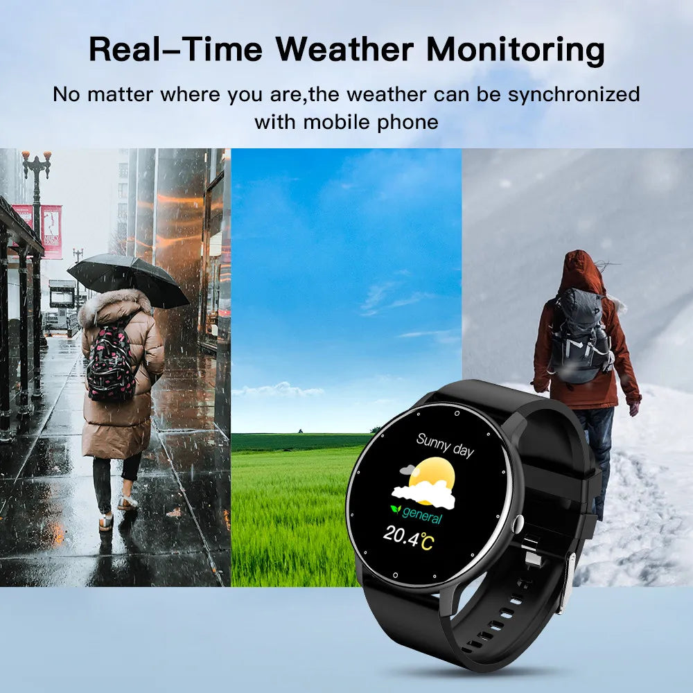 Smart Watch Full Touch Screen Digital Fitness Tracker IP68 Waterproof Sports Smartwatch for Men or Women