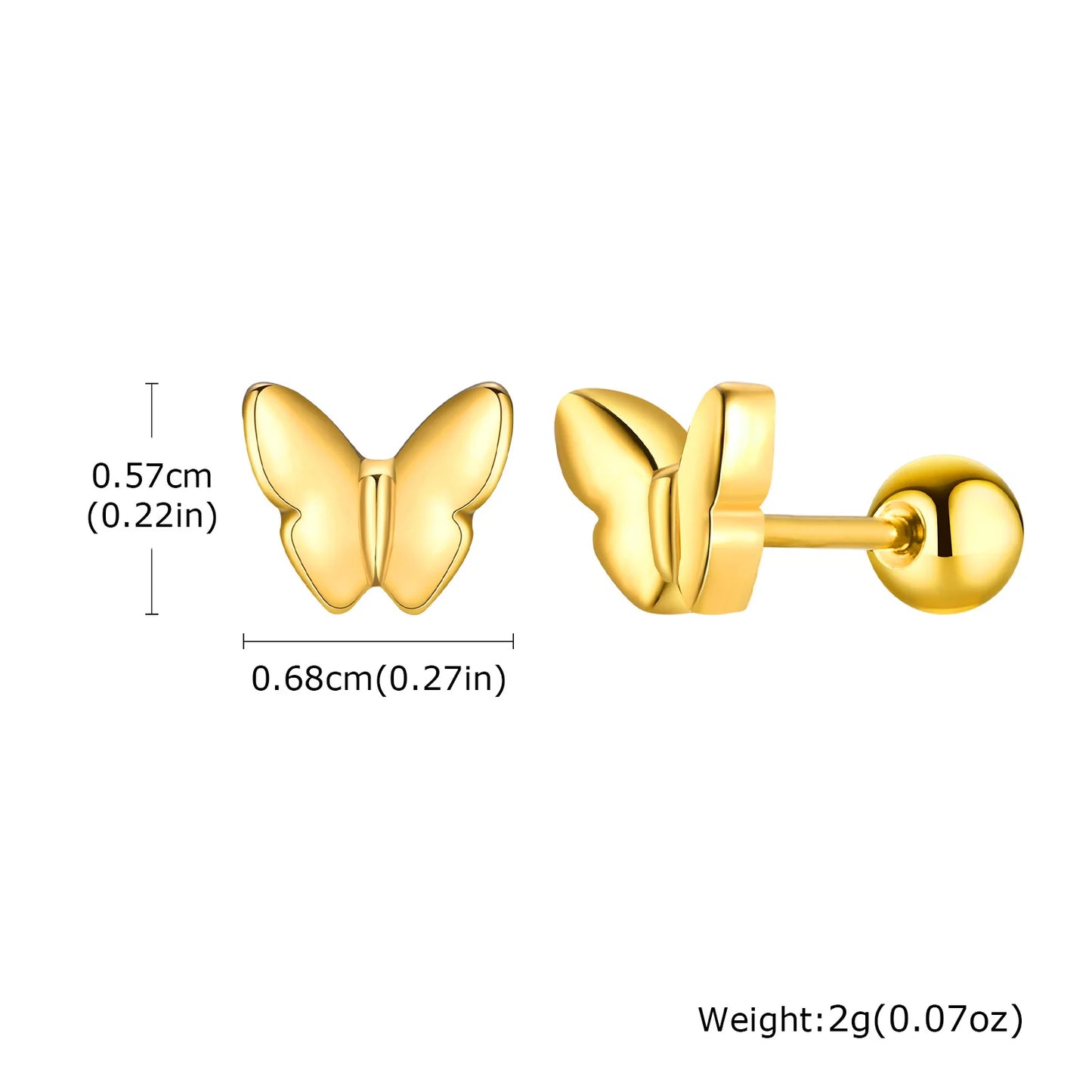 Earrings For Women Stainless Steel Stud Zircon Inlay, Hollowed Out Crown Gold Plated Fashion Jewelry