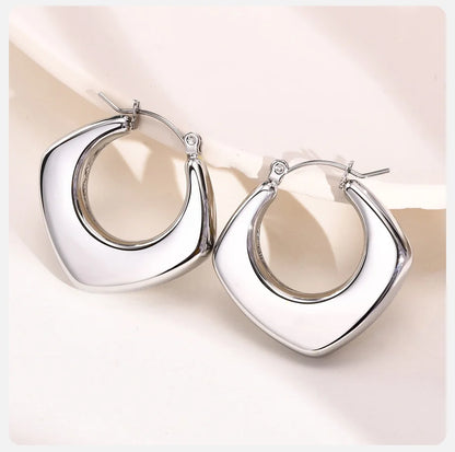 Earrings for Women Geometric Women Earrings, Stainless Steel Huggies, Minimalist Jewelry