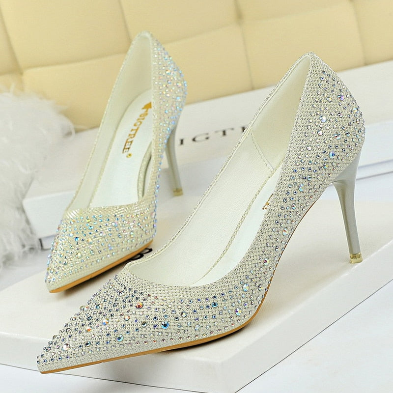 Crystal Heels | Bling Heels | Crystal Shoes | Embellished Shoes