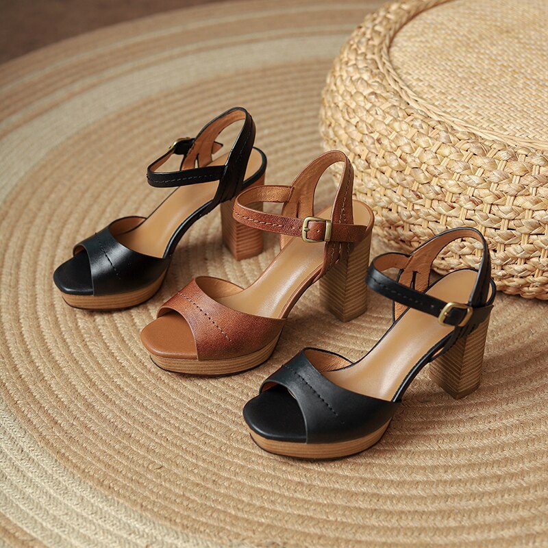 PAADUKS | Cho Dark Brown Flat Sandals For Women - MyNiwa