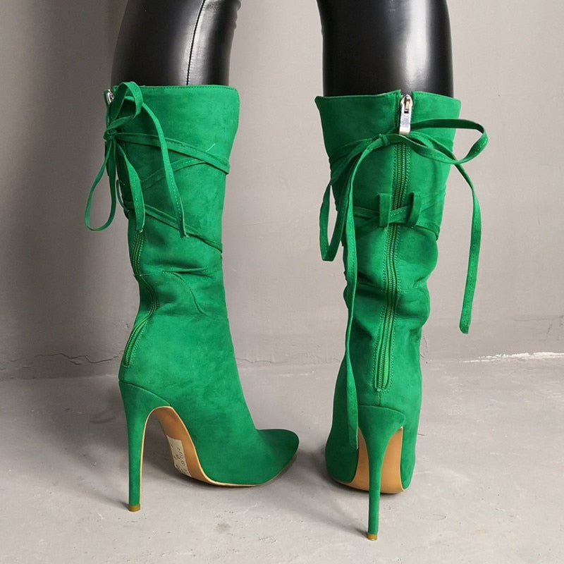 Womens green outlet heels