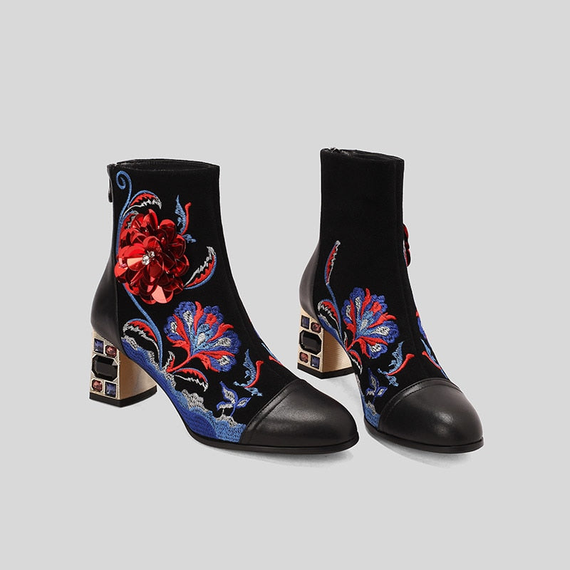 Zara floral shop boots